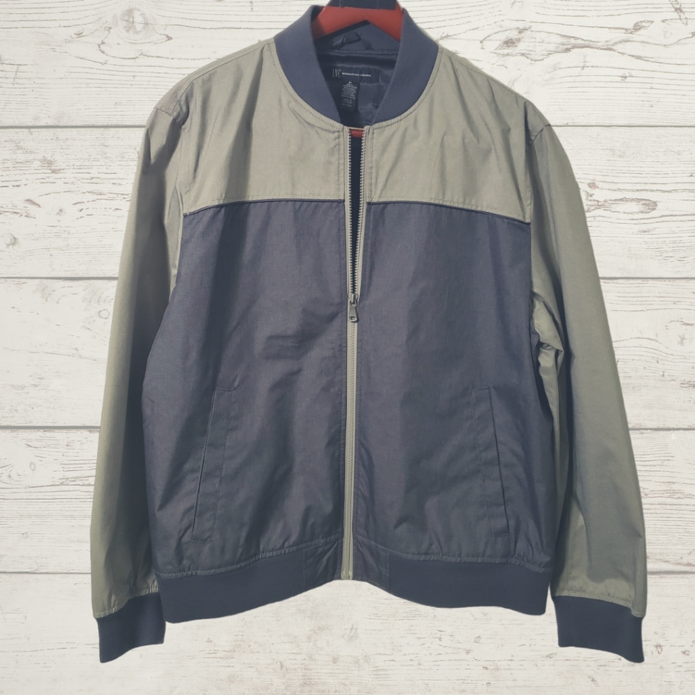 MINT - INC International Concepts - Full Zipper Jacket / Windbreaker GRAY XL